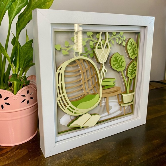 3D Boho Reading Shadowbox - Picture 3 of 9
